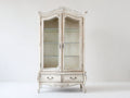 Vetrina - Legno-Vetro-Metallo - 100 x 45 x 190 cm - Bianco antico - Stile francese classico