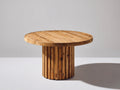 Tavolo da giardino - Legno - 120 x 120 x 75 cm - Marrone naturale - Stile contemporaneo