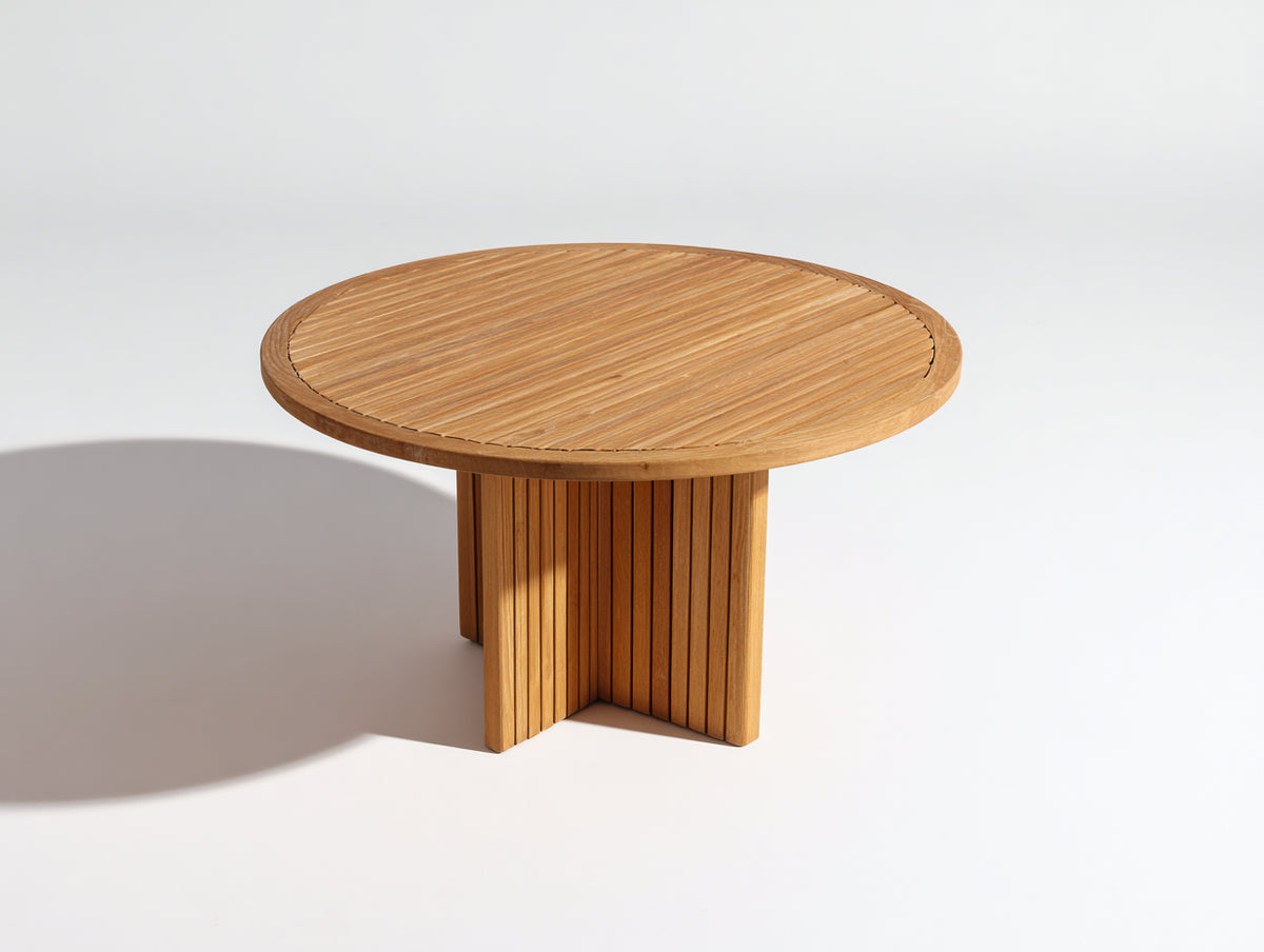 Tavolo da giardino - Legno di teak - 120x120x75 cm - Naturale - Design moderno