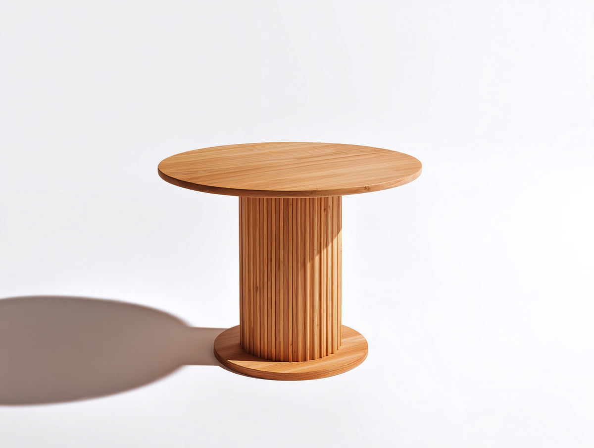 Tavolo da giardino - Legno - 120 x 120 x 75 cm - Marrone chiaro - Stile moderno minimalista